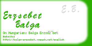 erzsebet balga business card